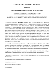 L`ASSOCIAZIONE CULTURALE `A MATTICELLA PRESENTA “`NA