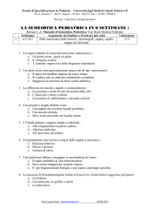 corso di pediatria generale i° anno e iv anno di corso