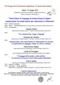 VI Convegno del Coordinamento Napoletano “Le Donne nella