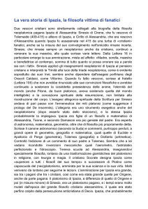 La vera storia di Ipazia - collegio arcivescovile bentivoglio