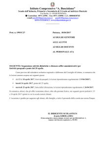 sospensione attività didattiche liberazione e pasqua