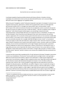 XXXIII DOMENICA DEL TEMPO ORDINARIO