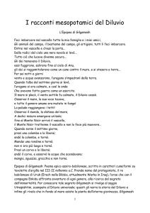 I racconti mesopotamici del Diluvio L`Epopea di Gilgamesh Feci