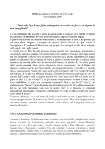 omelia della notte di natale - Parrocchia Maria Immacolata della