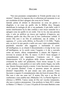 Dio è uno - Chiesa Cristiana Jeshua