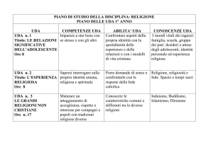 UDA n. 2 Titolo: L`ESPERIENZA RELIGIOSA Ore 8