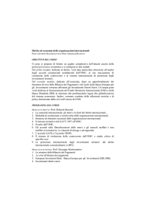 Diritto ed economia delle organizzazioni internazionali