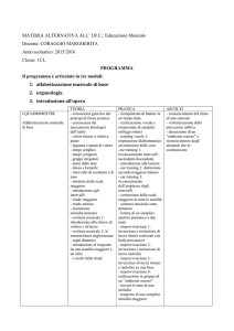 MATERIA ALTERNATIVA ALL` I.R.C.: Educazione Musicale Docente