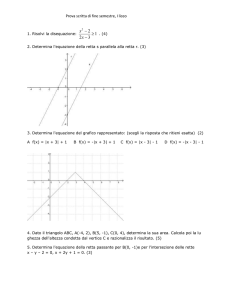 Prova scritta di fine semestre, I liceo 1. Risolvi la disequazione: . (4