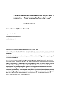 I tumori dello stomaco: considerazioni diagnostiche e