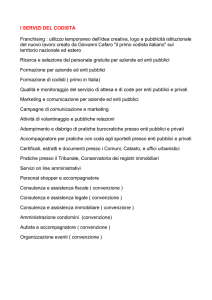 I servizi del codista