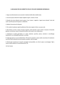 il decalogo per un corretto stile di vita anti