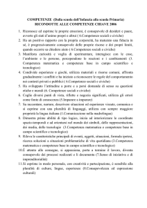 (Dalla scuola dell`Infanzia alla scuola Primaria) RICONDOTTE ALLE