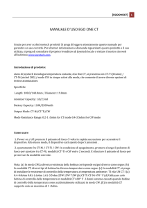 manuale d`uso ego one ct