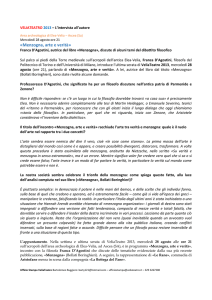 Menzogna, arte e verità