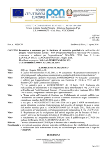 Determina a contrarre per la fornitura di materiale pubblicitario