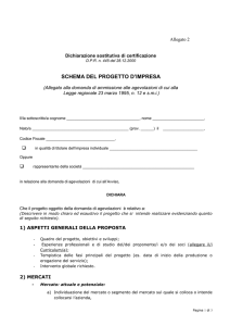 Allegato 2 Dichiarazione sostitutiva di certificazione D.P.R. n. 445