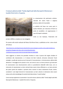 Il restauro pittorico della Tomba degli scudi