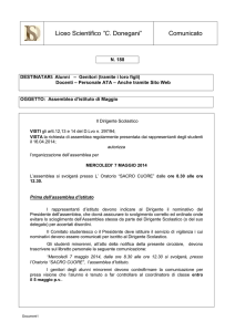 Assemblea di ist. MAGGIO - Liceo Scientifico Statale "Carlo Donegani"