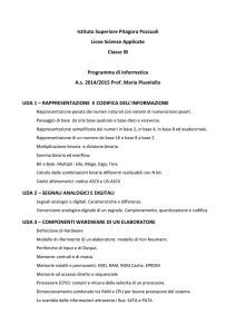 Rappresentazione e codifica dell`informazione
