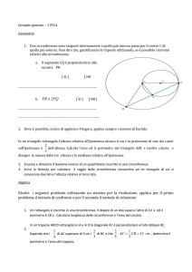 Compito gennaio – 1 FILA Geometria Due circonferenze sono