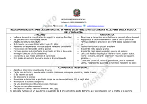 prerequisiti primaria - istituto comprensivo statale cernobbio