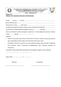 Modulo Consegna Farmaco Indispensabile - Scuola Italiana