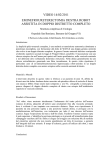 VIDEO 14/02/2011 EMINEFROURETERECTOMIA DESTRA ROBOT