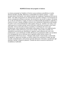 MUNROS Sintesi del progetto in italiano La ricerca proposta ha l