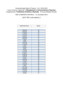 Esiti test produzione artistica e musicale - 11.11.14 File