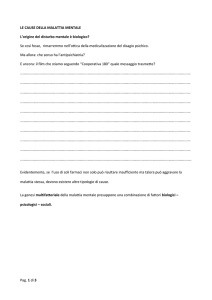LE CAUSE DELLA MALATTIA MENTALE