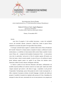 Card.Bagnasco - Saluto al Santo Padre 20 novembre