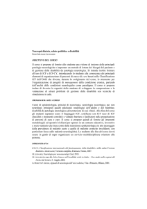 Neuropsichiatria, salute pubblica e disabilità