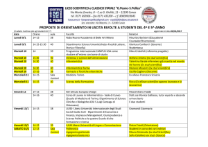 proposte di orientamento in uscita rivolte a studenti del 4^ e 5^ anno