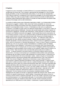 II Capitolo. Il rapporto tra uomo e tecnologie va inserito all`interno di