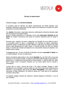 30 anni, la nostra storia Meritalia festeggia i suoi 30 anni di attività