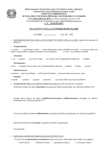 RELAZIONE FINALE di Scienze Matematiche
