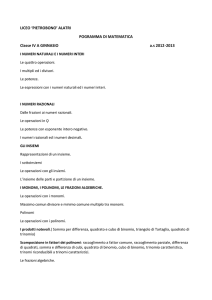 LICEO `PIETROBONO` ALATRI POGRAMMA DI MATEMATICA