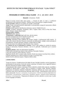 programma chimica 2A.. - Itis Leonardo da Vinci