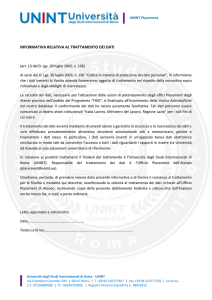 Informativa trattamento dati