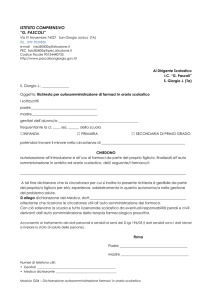 Dichiarazione autosomministrazione farmaci in