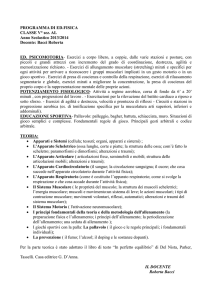 PROGRAMMA DI ED.FISICA CLASSE V° sez. AL Anno Scolastico