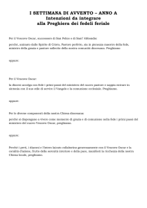 Intenzioni feriali - Ufficio per la Liturgia