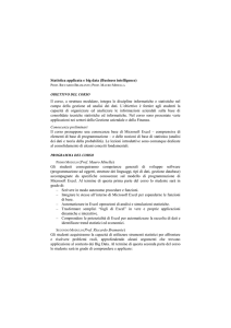 Statistica applicata e big data (Business intelligence)