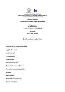 Docente: Prof.ssa R. Scrima - Facoltà di Medicina e Chirurgia