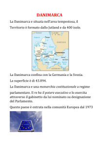 La Danimarca e situata nell`area tempestosa, il - 3Bcorso2012-13
