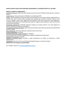 RICERCA ADDETTO BACK OFFICE BANCARIO APPARTENENTE