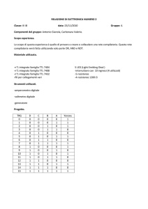 RELAZIONE DI ELETTRONICA NUMERO 2 Classe: III iB data: 23/11