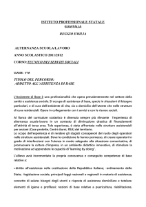 titolo del percorso: addetto all`assistenza di base