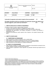 ISTITUTO D`ISTRUZIONE SUPERIORE “A. Pacinotti” Piano di